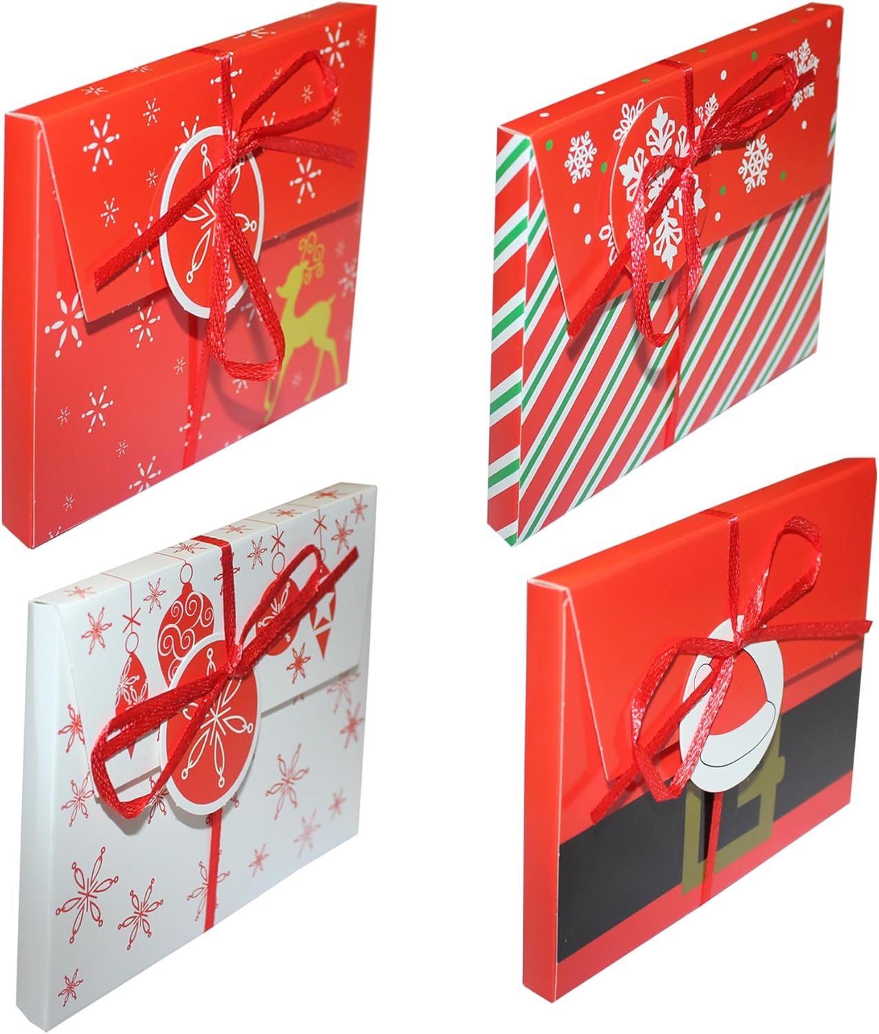 Christmas Money Wallet/Voucher Gift Box with Envelope - Pack of 4 Designs