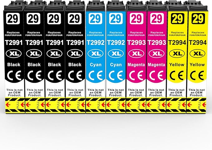 10 Pack 29XL Ink Cartridge Compatible for Epson 29 XL Ink for Expression Home XP-342 XP-335 XP-235 XP-442 XP-352 XP-247 XP-255 XP-332 XP-345 XP-432 XP-435 Printer