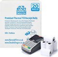 Double Dragon, 20 Rolls, 57 x 40mm Thermal Receipt Paper, Till Rolls for Credit Card Machines & PDQ Terminals, Compatible with Ingenico, Verifone, Barclays, Pax, Worldpay, Sagem, Spire | BPA-Free
