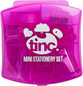 Tinc Mini Stationery Set – Pink | Tape Dispenser, Scissors, Stapler, Staple Remover, Hole Punch, Sharpener. Great for School Visit the Tinc Store