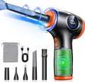 EOIWUY Compressed Air Duster for PC, [LED Light & Power Display] 3-Speed Adjustable 90000RPM Electric Air Duster with 5 Switchable Nozzles, Rechargeable Air Blower Cleaner for Computer/Keyboard/Car