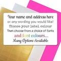 260 White Personalised Address Labels Stickers, 4 Sheets 65 Labels Per Sheet, 38.1mm x 21.2mm Small Custom Printed Sticky Name Address Labels for Envelopes, Return Address, Parcels and Cards