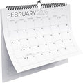 Wall Calendar 2026 UK - Month to View A4 Landscape Family Planner - Spiral Bound Monthly Organiser with Large Day Boxes - Grey & White Design