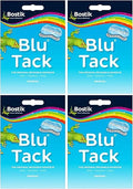 Adhesive BLU TACK Original Bostik Reusable Sticky Blue Home School Office Walls Hacks NO Marks Safe Craft Art Clean Handy, Alternative to Pins & Tape, DIY Strong Hold Stretching (4 x Packs BLU TACK)