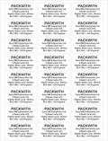 White Personalised Stickers Labels 24 Label Per Sheet A4 Self Adhesive Printed Labels (64 x 33 mm) Address Label Stickers Personalised Postage Label for Business Purposes Packwith®