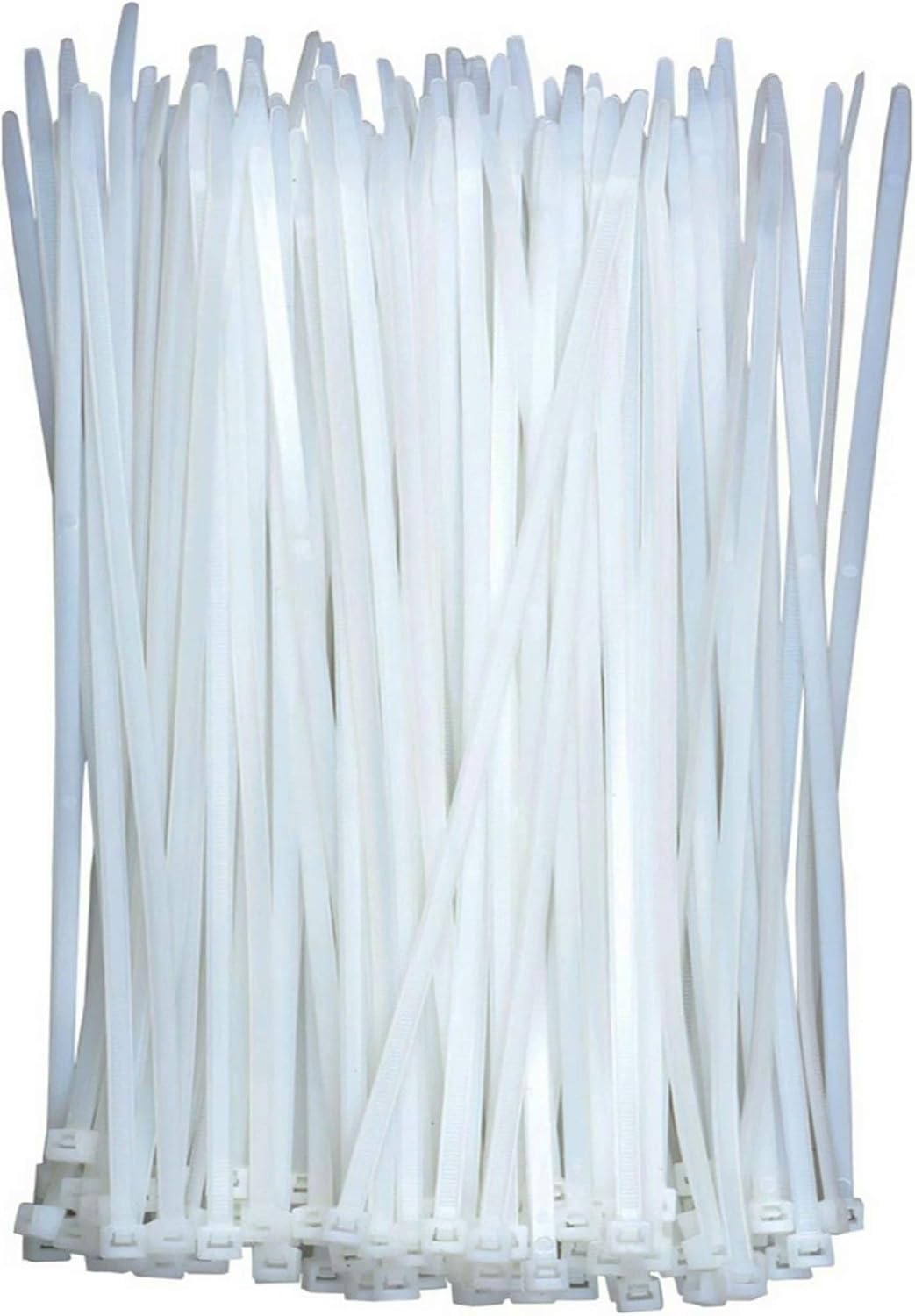 KAXIMON Cable Ties Clear White 300mm x 4mm (100 Pack), Plastic Zip Ties Long Heavy Duty with 40lbs Tensile Strength, Self-Locking Nylon Plastic Wire Ties Wraps for Office, Household and Outdoor