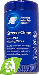 AF Anti Static Screen Cleaning Wipes - Pre-moistened for Computer, laptop, TV, Tablets, Phone etc. Tub x100