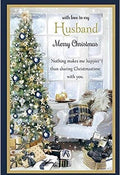 with Love to My Husband - Large Merry Christmas Card