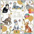 Noel Tatt Female Birthday Card | General Card for Women/Girls | Party Cats Design Embossed with Foil Details | Eco-Friendly and Recyclable