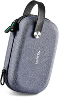 UGREEN Travel Accessories Bag, Portable Cable Organiser Travel Electronics Organiser Small Gadget Cable Bag Pouch, Hard Case for Charger Adapter Power Bank Hard Drive(Grey)