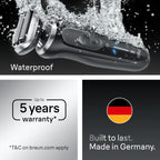Braun Series 7 Electric Shaver, Up to 60 min, Cordless, Wet & Dry Razor for Men with Precision Trimmer Attachment, 100 Percent Waterproof, 72-N1200SI, Black