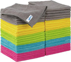 MR.SIGA Microfiber Cleaning Cloths, Pack of 50, All-Purpose, 30×30 cm