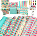 Bonkee Wrapping Paper Sheets-Birthday Wrapping Paper Set Included 6 Gift Wrap Papers with Sticker,Ribbon-Eco Present Gift Wrapping Paper Birthday for Women,Men,Female,Girl,Boy,Adult,Any Occasion