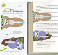 Gifts for Readers & Writers Magnetic Line Bookmarks 2-Piece Set, Sloth