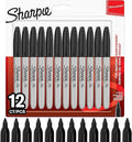 Sharpie Permanent Markers | Fine Point for Bold Details | Black Ink | 12 Marker Pens