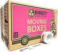 30 Strong Large Cardboard Storage Packing Moving House Boxes with Fragile Tape 52cm x 30cm x 30cm 47 Litres Carry Handles and Room List