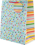 Hallmark Multi-Occasion Large Gift Bag - Spots and Stripes Design