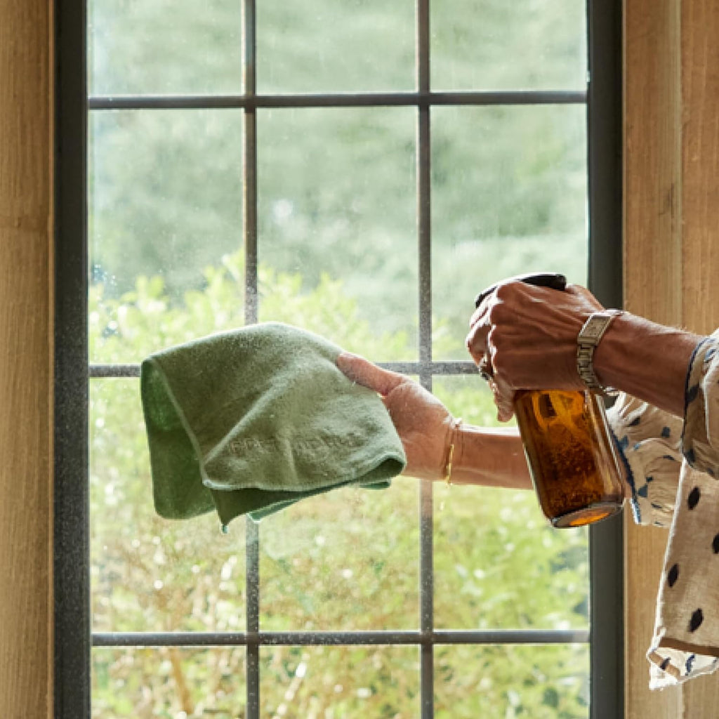 Purdy & Figg Microfiber Cleaning Cloths, Pack of 12, Lint-Free, Multipurpose, Green