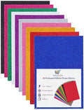 Glitter Foam Sheets Craft Foam Craft EVA Foam Shiny Glittery Sparkle Colour Flexible Soft Touch Easy Cut Card Making Art Crafts 210mm × 297mm A4 Size 1.8mm Thick (10 Colours – 10 Sheets)