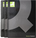 Q-Connect Hardback Wirebound Book, A4, Black, Pack of 3