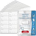 Innoveem Freezer Labels Easy Peel Off - Frozen Food Labels Stickers That Leave No Sticky Residue After Use - Perfectly Sized Reusable Fridge Labels (6 x 3cm) with Easy to Write Surface. [100 Pack]
