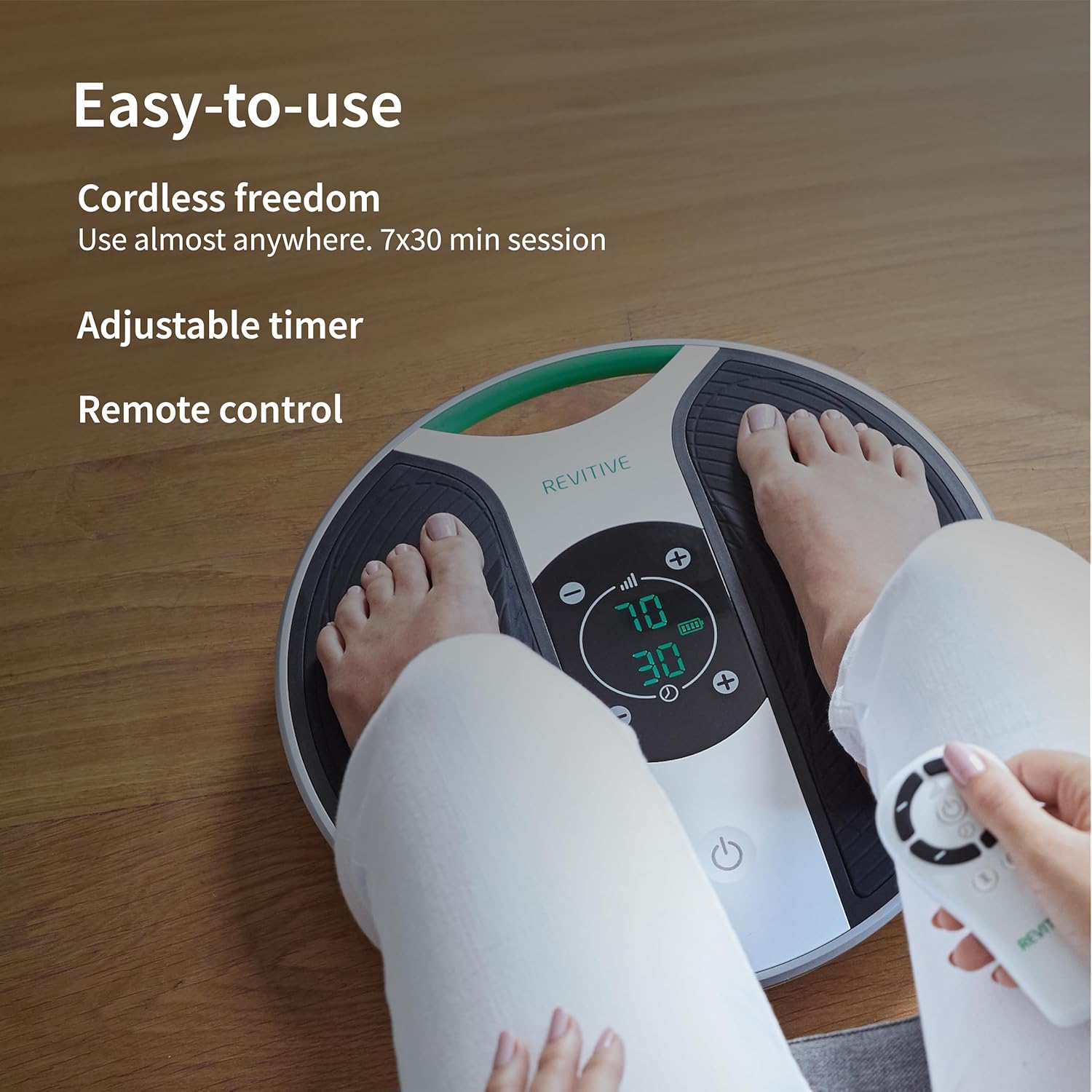 Revitive Medic® – Clinically Proven Drug-Free Relief for Leg & Body Aches & Pains, Cordless, Designed to Keep You Moving