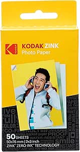 Kodak 5x7 cm Sticky-Backed ZINK Photo Paper (50 Sheets) Compatible With Kodak Printomatic Instant Camera
