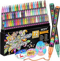 NICETY Acrylic Paint Pens Set - 72 Colours Paint Markers for Rock Painting Stone Glass Ceramic Wood Metal Fabric - 0.7mm Extra Fine Tip Water Based Acrylic Markers for Adults