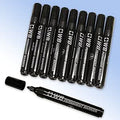 10 Black Permanent Bullet Tip Marker Pens