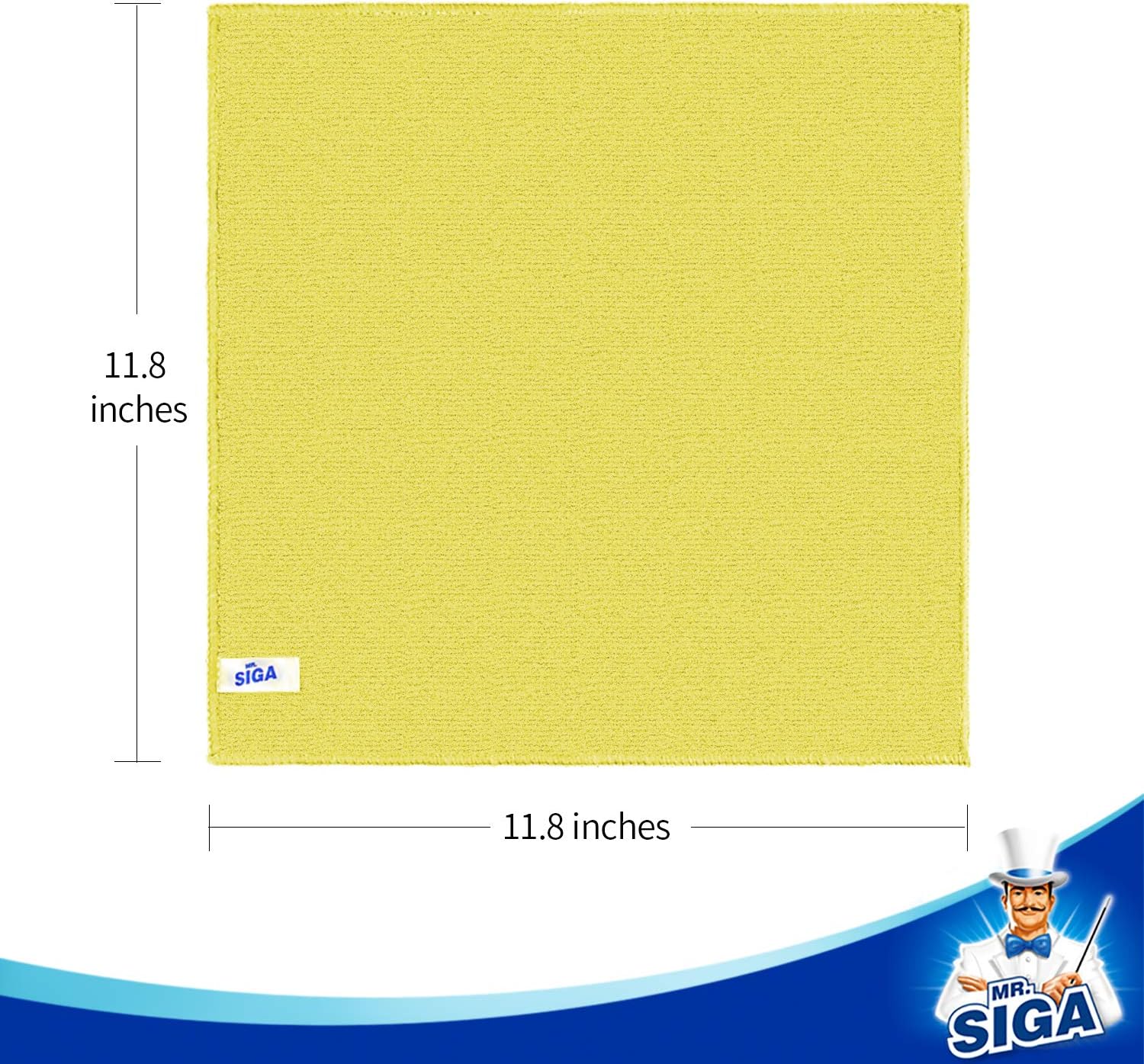 MR.SIGA Microfiber Cleaning Cloths, Pack of 50, All-Purpose, 30×30 cm