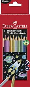 Faber-Castell 201583 Metallic Colour Pencil (Pack of 10)