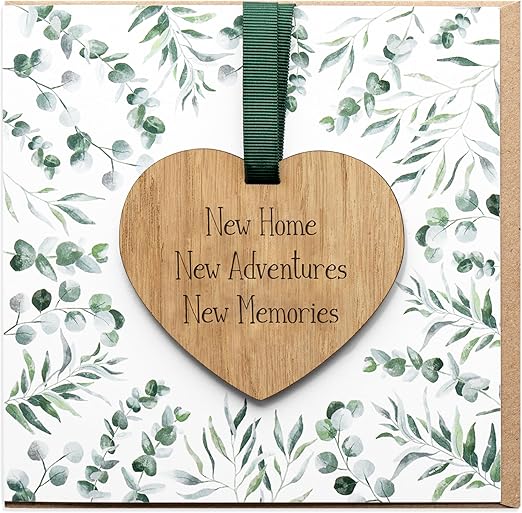 "Manta Makes New home card blank with envelope, keepsake congratulations welcome to your new home card for friends or family (Keepsake heart card)"