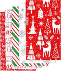 JOFONY Christmas Tissue Paper, 100pcs 30x35cm DIY Gift Wrapping Decorations for Christmas Party Supplies