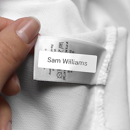 64 Personalised Stick-On Name Labels for Clothes – No Iron Waterproof Name Tags for Kids, School, Nursery & Uniforms