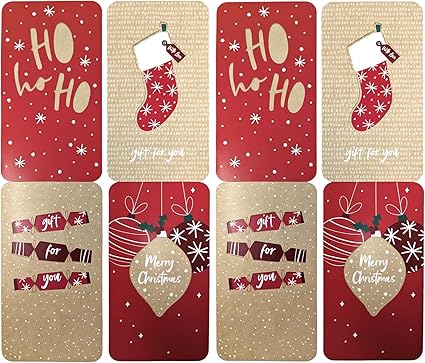 8 Christmas Kraft Money Wallets & Envelopes - Eco Packaging