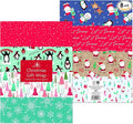 Tallon International Festive Wonderland 8 Sheets of Gift Wrap, Christmas, Multi Coloured
