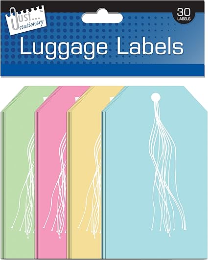 Just Stationery 135x75mm Luggage Label (Pack of 30) 4256