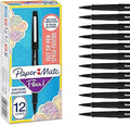 Paper Mate Flair Felt Tip Pens | Medium Point (0.7 mm) Writing Pens | Black Pens | For Writing, Drawing & Sketching | 12 Count
