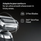 Braun Series 7 Electric Shaver, Up to 60 min, Cordless, Wet & Dry Razor for Men with Precision Trimmer Attachment, 100 Percent Waterproof, 72-N1200SI, Black