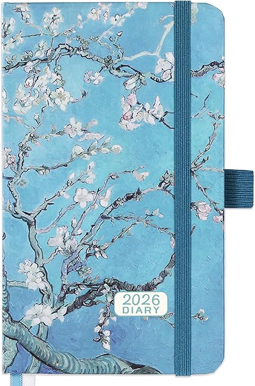 Pocket Diary 2026 - A6 Diary 2026 from Jan to Dec 2026, A6 Week to View Diary 2026 with Pen Loop, 16×10×1.5 cm