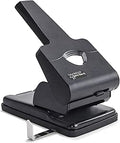 Rapesco 1631 Germ-Savvy Antibacterial HD865-P Heavy Duty 2-Hole Punch, Black
