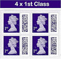 1st Class Stamps (4 Pack Book) | QR Barcoded Self Adhesive Postage Stamps for Standard Mail