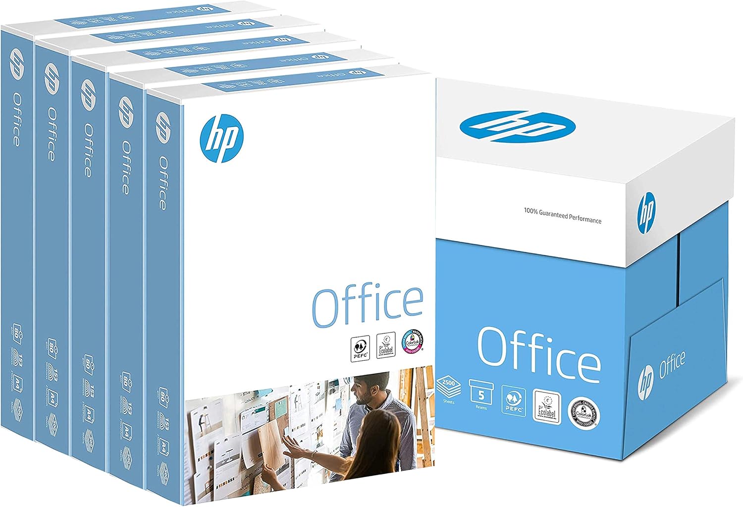 HP Papers,5 Ream I 2500 Sheets,White,RH98112 Printer Paper, Office A4 Paper, 210x297mm, 80gsm, 5 Ream Carton, 2500 Sheets - FSC Certified Copy Paper