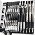 Nicpro 6PCS Mechanical Pencils Set, 3 PCS 2mm Lead Holder (2B HB 2H), Clutch Propelling Drafting Pencil 0.5 mm & 0.7 mm & 0.9 mm for Writing,Sketching Drawing with 12 Tube Lead Refills Case Visit the Nicpro Store