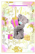 Me To You Bear 3D holographic Mum Birthday Card