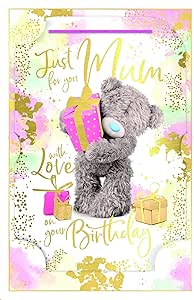 Me To You Bear 3D holographic Mum Birthday Card