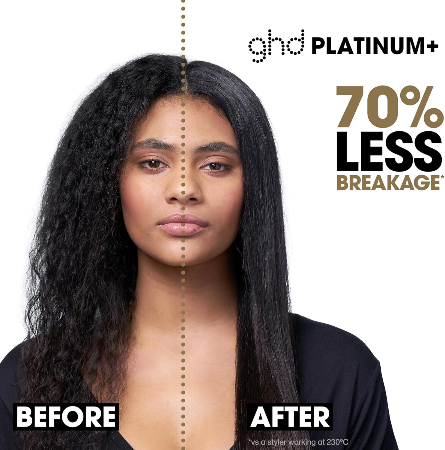 ghd Platinum+ Hair Straightener & Professional Styler - More Strength, Shine & Colour Protection - for All Hair Types - (UK Plug)