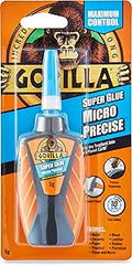 Gorilla Super Glue Micro-Precise, 5g – All Purpose, Fast Setting with Precise Dispensing Tool & Anti-Clog Cap | Ideal for Metal, Ceramics, Leather & More