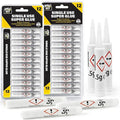 SOL 24pk Single Use Superglue 1.5g Fast Bond Adhesive Super Glue All Purpose for Metal Plastic Leather Ceramic Rubber Craft Repairs DIY Fixing Household Projects Compact Sachets Precision Application