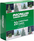 Macmillan Christmas Tree Charity Christmas Cards – Pack of 20 Luxury and Eco-Friendly Christmas Cards. Boxed Multipack of 4 Seasonal Christmas Designs. 127x127mm Card Size.